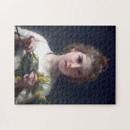 Meisje met Mimosa, Bouguereau Legpuzzel (Horizontaal)