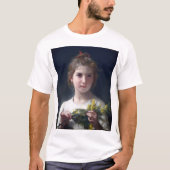 Meisje met Mimosa, Bouguereau T-shirt (Voorkant)