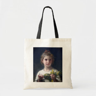 Meisje met Mimosa, Bouguereau Tote Bag