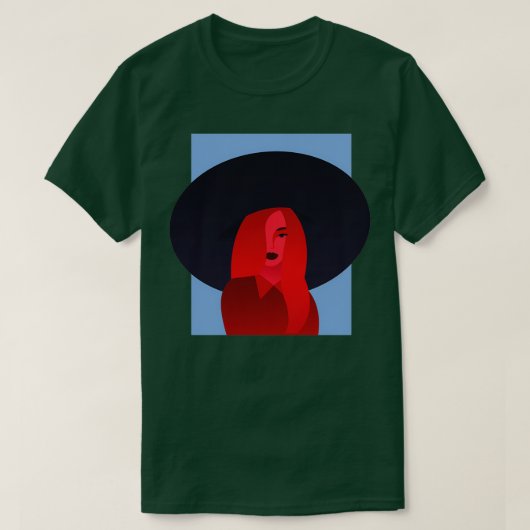 Meisje met Mode Pet T-shirt (Design voorkant)