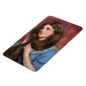 Meisje met mooi lang bruin haar magneet (Linkerzijde)