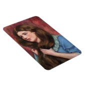Meisje met mooi lang bruin haar magneet (Rechterzijde)