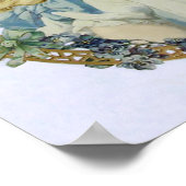 meisje met mooie bloemen en boe poster (Hoek)