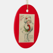  meisje met muff keramisch ornament (Rechts)