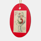  meisje met muff keramisch ornament (Links)