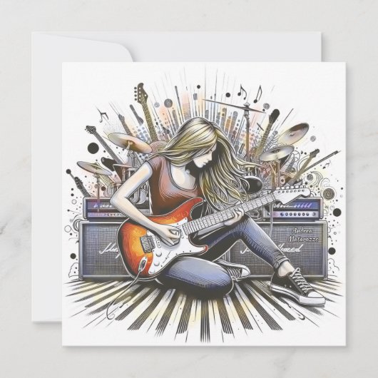 Meisje met muzikale sfeer (Voorkant)