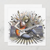 Meisje met muzikale sfeer (Voorkant / Achterkant)