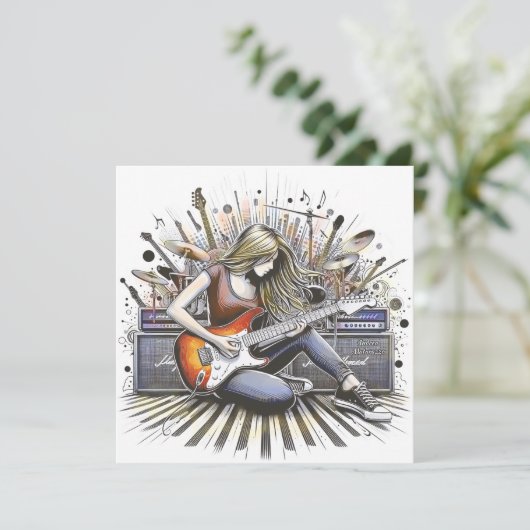 Meisje met muzikale sfeer (Staand voorkant)