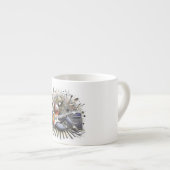 Meisje met muzikale sfeer espresso kop (Voorkant rechts)