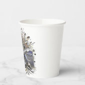 Meisje met muzikale sfeer papieren bekers (Links)