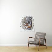 Meisje met muzikale sfeer wandkleed (In situ)