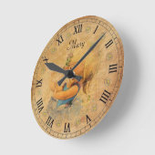 Meisje  met naam (verandering) ronde klok (Hoek)