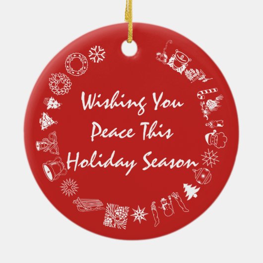 Meisje met Nieuwe Puppy voor Kerstmis Keramisch Ornament (Achterkant)