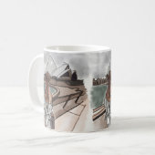 Meisje met operahuis in Sydney. Koffiemok (Voorkant links)