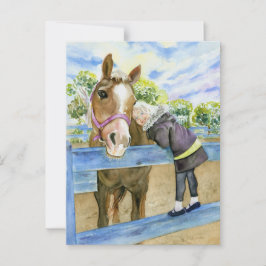 Meisje met paard Anytime Kaart
