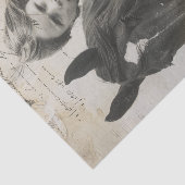 Meisje met Paard Western  Decoupage Tissuepapier (Detail)