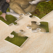 Meisje met paardenbloemen Fantasy Art Puzzle Legpuzzel (Zijkant)