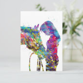 Meisje met paardenkleurig bedankkaart (Staand voorkant)