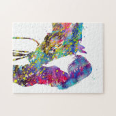 Meisje met paardenkleurig legpuzzel (Horizontaal)