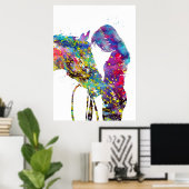 Meisje met paardenkleurig poster (Thuiskantoor)