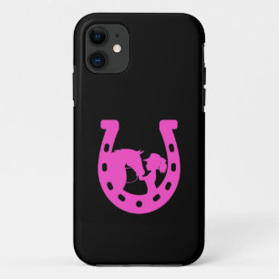 Meisje met paardenpaars en Western Pet met warmroz Case-Mate iPhone Case