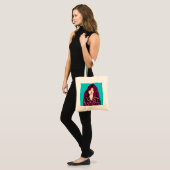 meisje met paars haar tote bag (Voorkant (model))