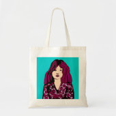 meisje met paars haar tote bag (Voorkant)