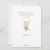   meisje met paasbloemen feestdagenkaart (Achterkant)