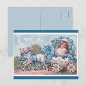  meisje met paasgroeten briefkaart (Voorkant / Achterkant)