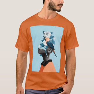 Meisje met papegaai t-shirt