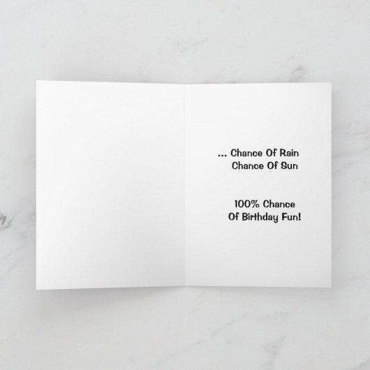 Meisje met paraplu 100% kans op verjaardagsplezier kaart (Binnen)