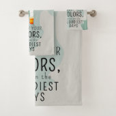 Meisje met paraplu in de wind Positief Quote Bad Handdoek (Insitu)