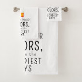 Meisje met paraplu in de wind Positief Quote Bad Handdoek (Insitu)