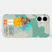 Meisje met paraplu in de wind Positief Quote Case-Mate iPhone Case (Achterkant (horizontaal))