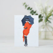 meisje met paraplu kaart (Staand voorkant)