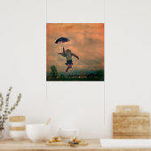 meisje met paraplu poster (Keuken)