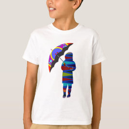 Meisje met paraplu t-shirt