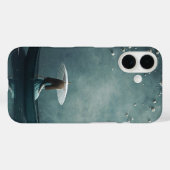 Meisje met parasol in boot iPhone 16 Hoesje (Achterkant (horizontaal))