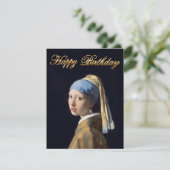 Meisje met parel oorbel 1665 Gelukkige Verjaardag (Staand voorkant)