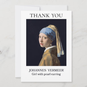 Meisje met parel oorbel 1665 Johannes Vermeer Bedankkaart