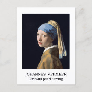 Meisje met parel oorbel 1665 Johannes Vermeer Briefkaart