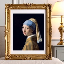 Meisje met parel oorbel 1665 Johannes Vermeer Foto Afdruk
