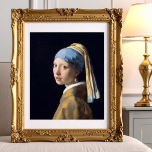 Meisje met parel oorbel 1665 Johannes Vermeer Foto Afdruk
