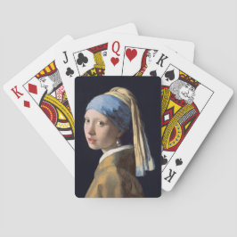 Meisje met parel oorbel 1665 Johannes Vermeer Pokerkaarten