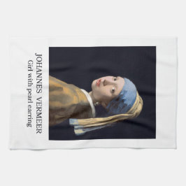 Meisje met parel oorbel 1665 Johannes Vermeer Theedoek
