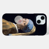 Meisje met parel oorbel blazen van een bubble gum Case-Mate iPhone case (Achterkant (horizontaal))
