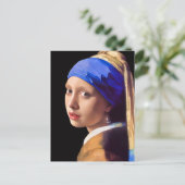 Meisje met parel oorbel  briefkaart (Staand voorkant)