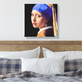 Meisje met parel oorbel canvas afdruk (Insitu (Slaapkamer))