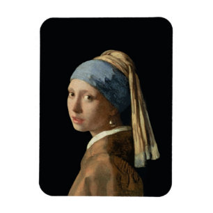 Meisje met parelaarde, c.1665-6 (olie op doek) magneet