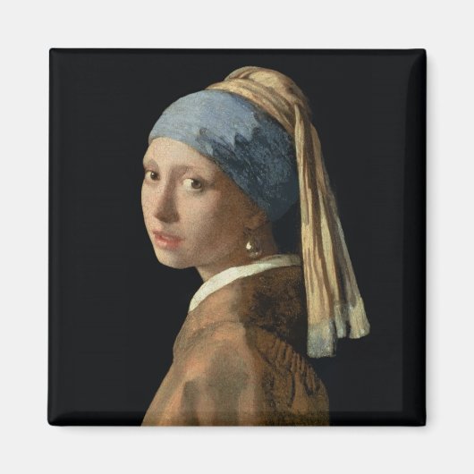 Meisje met parelaarde, c.1665-6 (olie op doek) magneet (Voorkant)